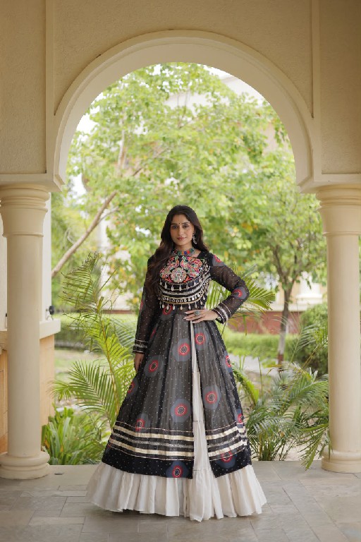 TEXTILEDEAL D.NO 5085 WHOLESALE READYMADE KORA COTTON NAVRATRI COLLECTION LEHENGA WITH KURTI FOR WOMEN ONLINE