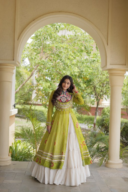 TEXTILEDEAL D.NO 5085 WHOLESALE READYMADE KORA COTTON NAVRATRI COLLECTION LEHENGA WITH KURTI FOR WOMEN ONLINE