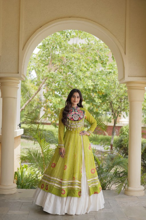 TEXTILEDEAL D.NO 5085 WHOLESALE READYMADE KORA COTTON NAVRATRI COLLECTION LEHENGA WITH KURTI FOR WOMEN ONLINE