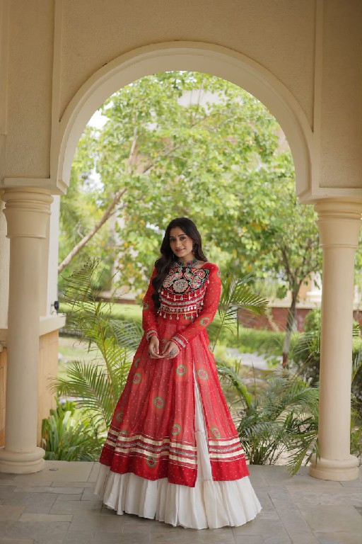 TEXTILEDEAL D.NO 5085 WHOLESALE READYMADE KORA COTTON NAVRATRI COLLECTION LEHENGA WITH KURTI FOR WOMEN ONLINE