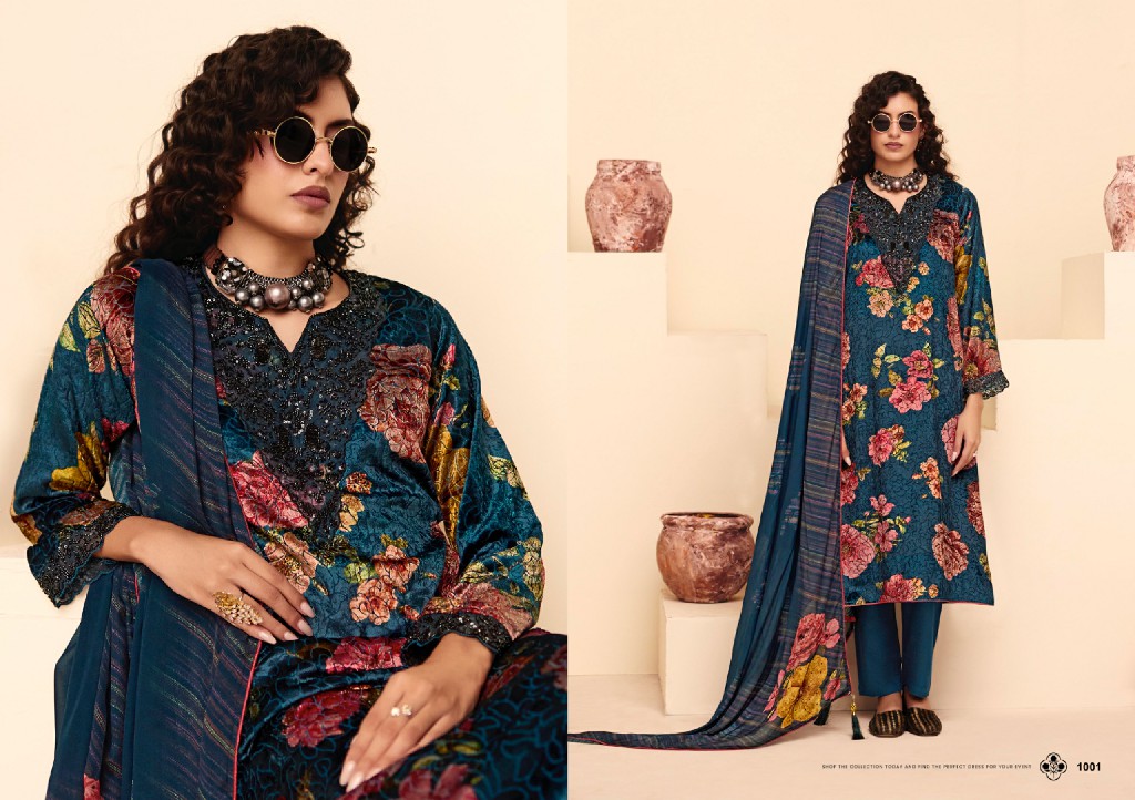 RANGATI PRINTS DIOR WHOLESALE PALACHI VELVET WINTER WEAR UNSTITCH SALWAR SUITS EXPORTER