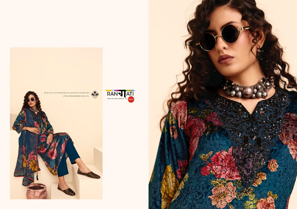 RANGATI PRINTS DIOR WHOLESALE PALACHI VELVET WINTER WEAR UNSTITCH SALWAR SUITS EXPORTER