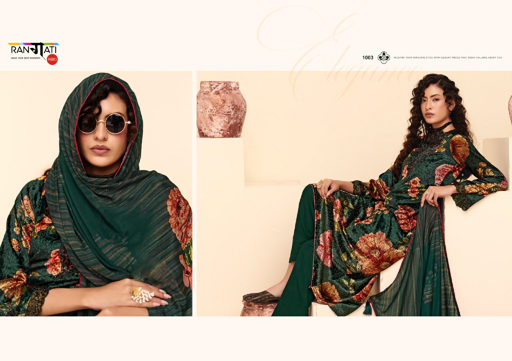 RANGATI PRINTS DIOR WHOLESALE PALACHI VELVET WINTER WEAR UNSTITCH SALWAR SUITS EXPORTER