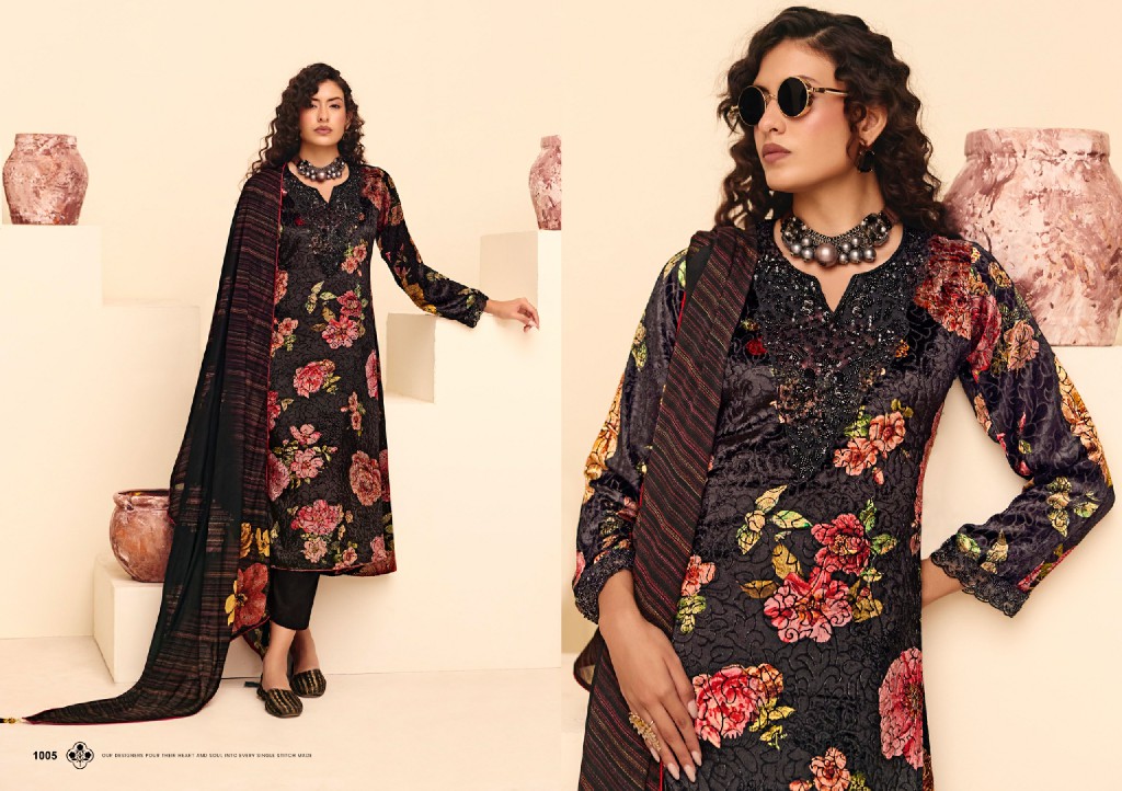RANGATI PRINTS DIOR WHOLESALE PALACHI VELVET WINTER WEAR UNSTITCH SALWAR SUITS EXPORTER
