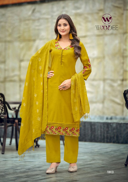 WOODEE TANISHA VOL 2 WHOLESALE READYMADE VISCOSE GADHAWAL BEST DESIGN STRAIGHT CUT 3 PCS SUITS EXPORTER
