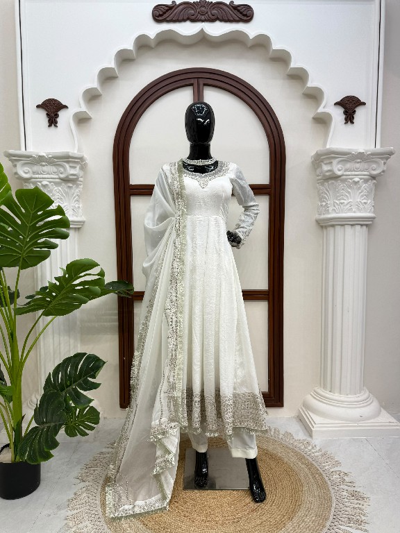 TEXTILEDEAL D.NO 6079 WHOLESALE READYMADE VICHITRA ANARKLI PARTY WEAR 3 PCS SUITS EXPORTER