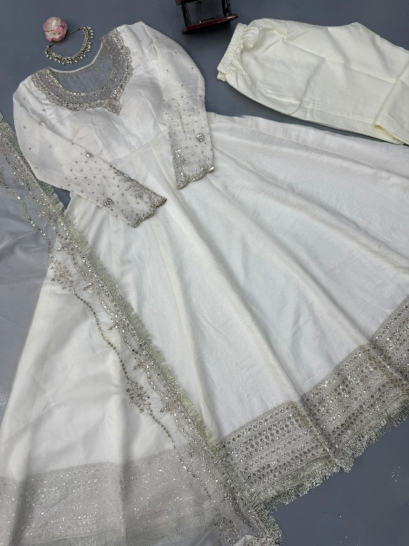 TEXTILEDEAL D.NO 6079 WHOLESALE READYMADE VICHITRA ANARKLI PARTY WEAR 3 PCS SUITS EXPORTER