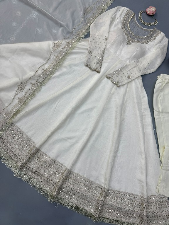 TEXTILEDEAL D.NO 6079 WHOLESALE READYMADE VICHITRA ANARKLI PARTY WEAR 3 PCS SUITS EXPORTER