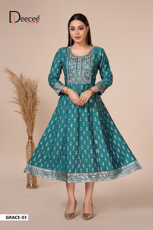 DEE CEE GRACE WHOLESALE READYMADE VATICAN BEAUTIFUL KALI STYLE KURTIS FOR WOMEN ONLINE