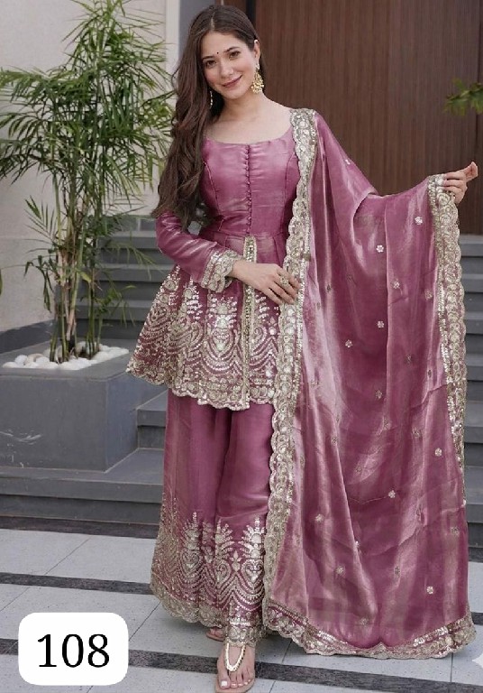 PURPLE CREATION PC HARLOW WHOLESALE READYMADE DESIGNER WEAR 3 PCS SUITS EXPORTER