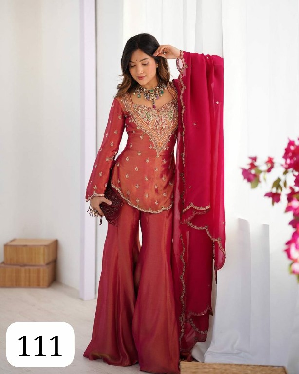 PURPLE CREATION PC HARLOW WHOLESALE READYMADE DESIGNER WEAR 3 PCS SUITS EXPORTER