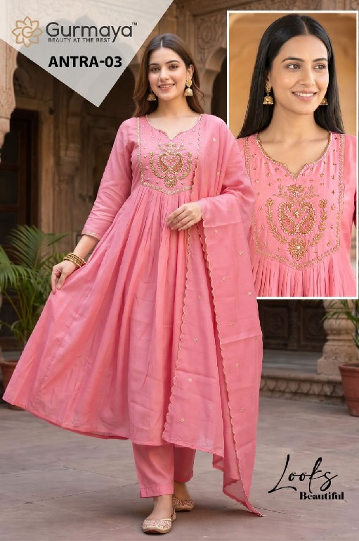 AANCHI ANTRA WHOLESALE READYMADE MUL CHANDERI FASHIONABLE 3 PCS COMBO SET SUITS SUPPLIER