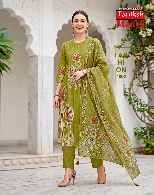 TANIKSH MANYA VOL 1 WHOLESALE READYMADE VERTICAN WITH HAND WORK 3 PCS SUITS FOR EXPORT