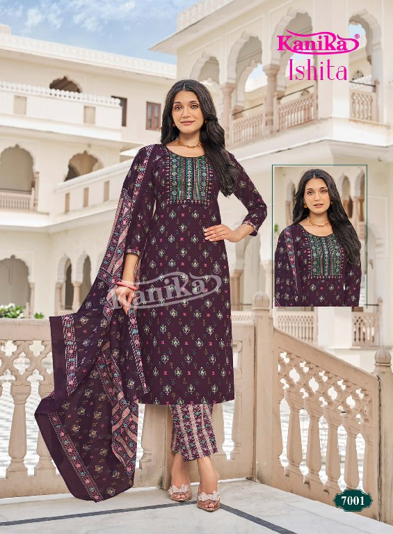 KANIKA ISHITA VOL 7 WHOLESALE READYMADE MIX COTTON SUPER HIT DESIGN 3 PCS SUITS SUPPLIER