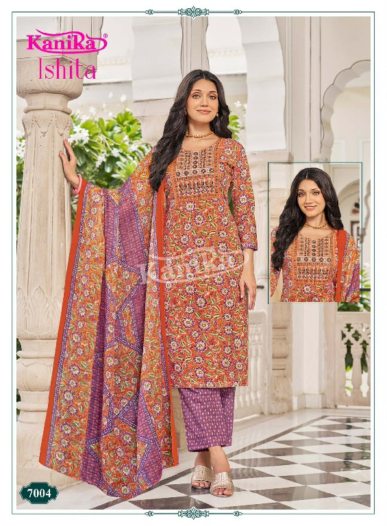 KANIKA ISHITA VOL 7 WHOLESALE READYMADE MIX COTTON SUPER HIT DESIGN 3 PCS SUITS SUPPLIER