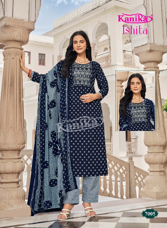 KANIKA ISHITA VOL 7 WHOLESALE READYMADE MIX COTTON SUPER HIT DESIGN 3 PCS SUITS SUPPLIER