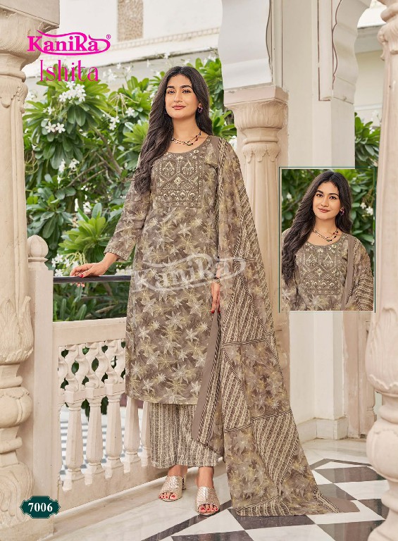 KANIKA ISHITA VOL 7 WHOLESALE READYMADE MIX COTTON SUPER HIT DESIGN 3 PCS SUITS SUPPLIER