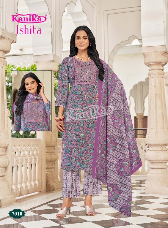 KANIKA ISHITA VOL 7 WHOLESALE READYMADE MIX COTTON SUPER HIT DESIGN 3 PCS SUITS SUPPLIER