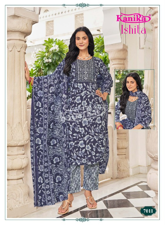 KANIKA ISHITA VOL 7 WHOLESALE READYMADE MIX COTTON SUPER HIT DESIGN 3 PCS SUITS SUPPLIER