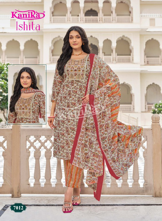 KANIKA ISHITA VOL 7 WHOLESALE READYMADE MIX COTTON SUPER HIT DESIGN 3 PCS SUITS SUPPLIER