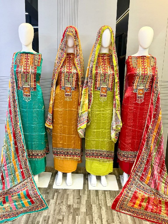 TEXTILEDEAL SIARA WHOLESALE VISCOSE GAJJI SILK AMAZING UNSTITCH SALWAR SUITS ONLINE
