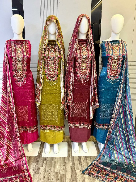 TEXTILEDEAL SIARA WHOLESALE VISCOSE GAJJI SILK AMAZING UNSTITCH SALWAR SUITS ONLINE