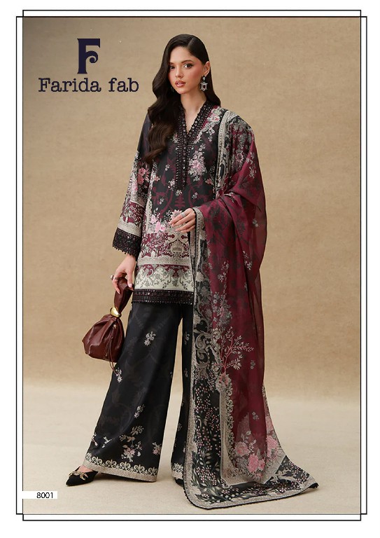 FARIDA FAB RAMSHA VOL 8 WHOLESALE PURE COTTON PRINTED PAKISTANI DAILY WEAR DRESS MATERIAL ONLINE