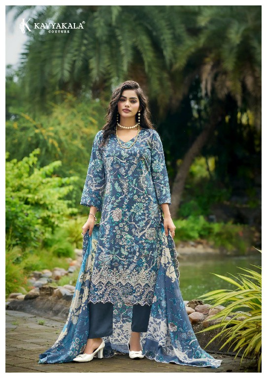 KAVYAKALA COUTURE NIRMOHI VOL 5 WHOLESALE LAWN COTTON DESIGNER PRINT UNSTITCH SALWAR SUITS EXPORTER