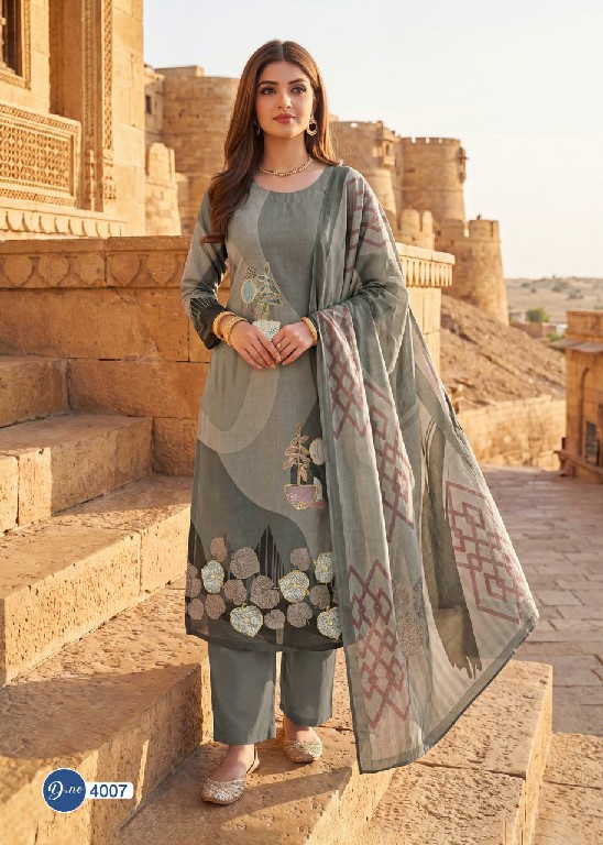 RAHI FAB RISING GOLD VOL 4 WHOLESALE PURE LAWN COTTON BEAUTIFUL HAND WORK UNSTITCH SALWAR SUITS EXPORTER