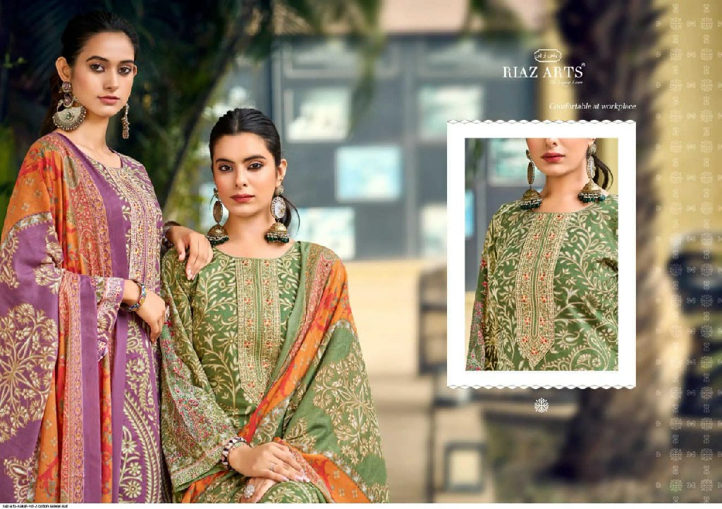 RIAZ ARTS NAKSH VOL 2 WHOLESALE COTTON CAMBRIC EXCLUSIVE DESIGN UNSTITCH SALWAR SUITS SUPPLIER