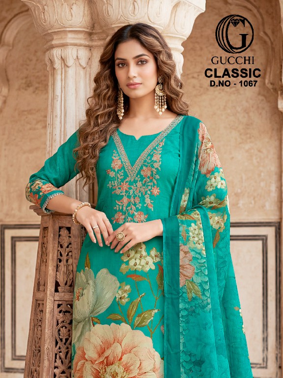 GUCCHI CLASSIC D.NO 1067 WHOLESALE VISCOSE PASHMINA WINTER DAILY WEAR UNSTITCH SALWAR SUITS ONLINE