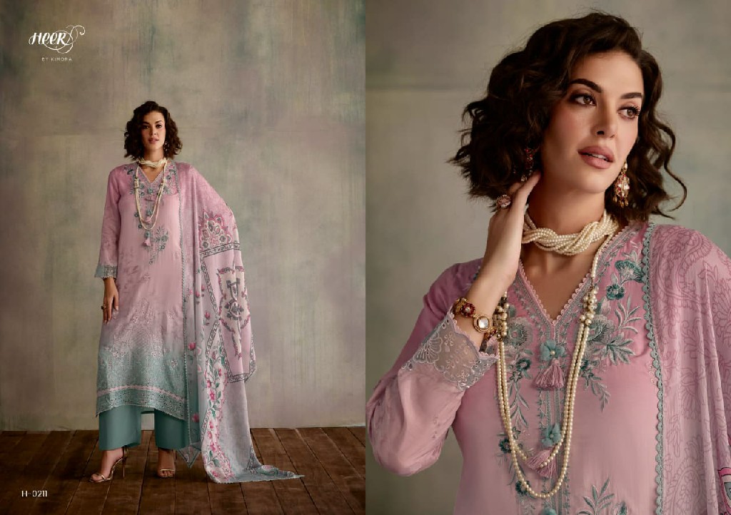 KIMORA HEER STARLIGHT WHOLESALE PURE MUSLIN AMAZING DESIGN UNSTITCH SALWAR SUITS EXPORTER