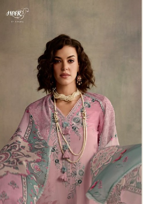 KIMORA HEER STARLIGHT WHOLESALE PURE MUSLIN AMAZING DESIGN UNSTITCH SALWAR SUITS EXPORTER