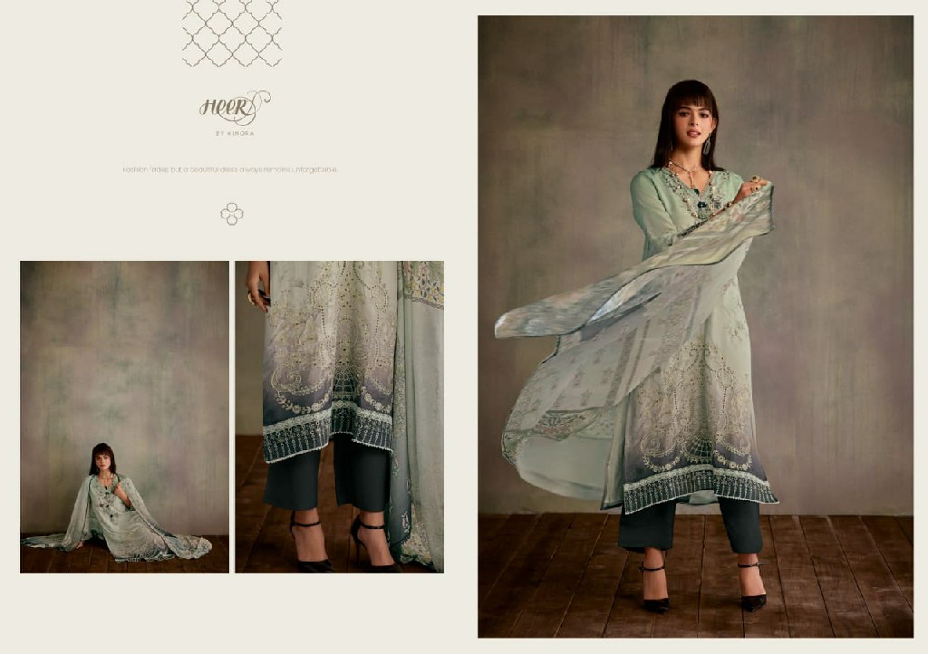 KIMORA HEER STARLIGHT WHOLESALE PURE MUSLIN AMAZING DESIGN UNSTITCH SALWAR SUITS EXPORTER