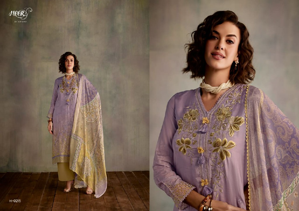 KIMORA HEER STARLIGHT WHOLESALE PURE MUSLIN AMAZING DESIGN UNSTITCH SALWAR SUITS EXPORTER