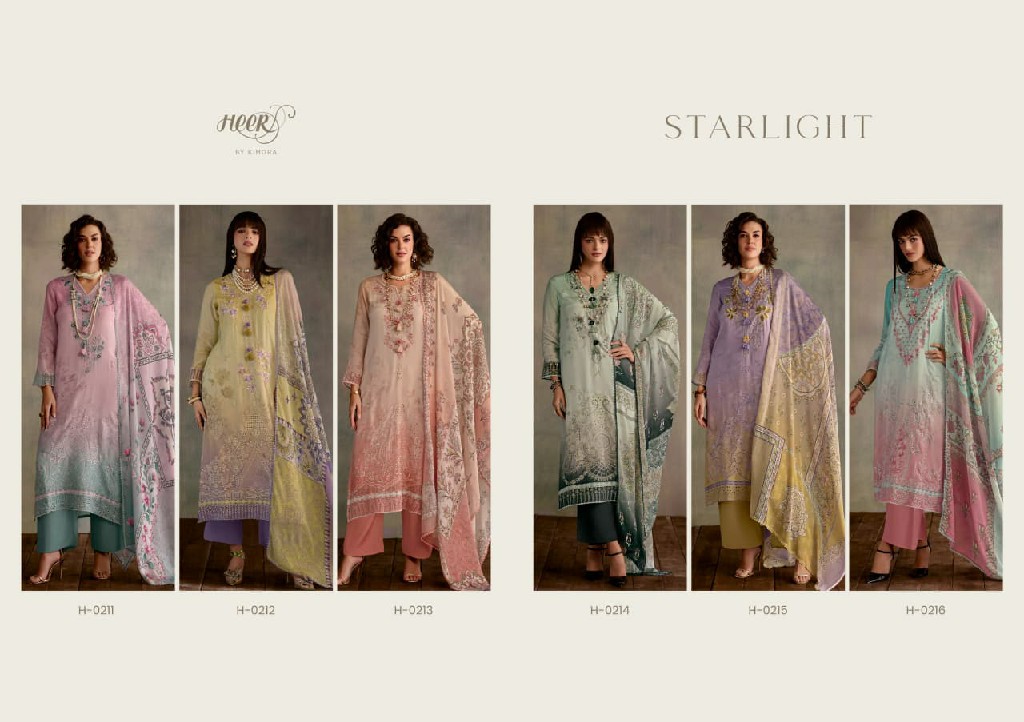 KIMORA HEER STARLIGHT WHOLESALE PURE MUSLIN AMAZING DESIGN UNSTITCH SALWAR SUITS EXPORTER