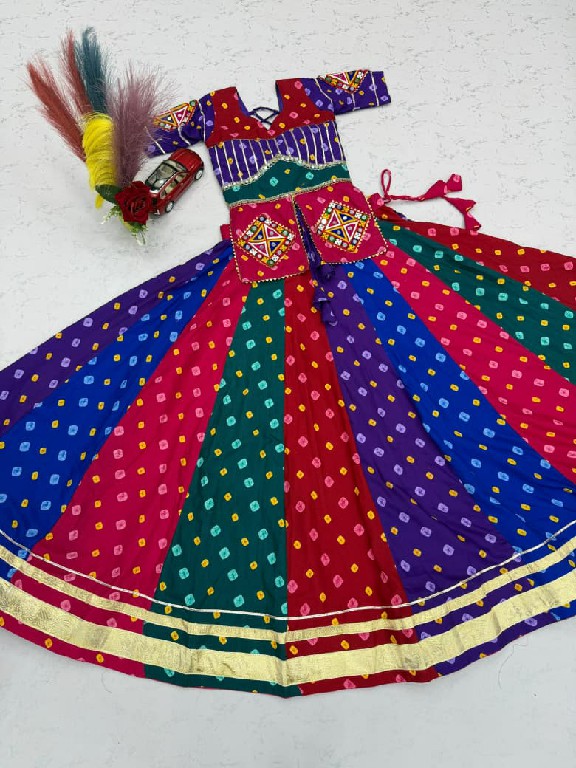 TAPI CREATION D.NO 346 WHOLESALE READYMADE RAYON COTTON NAVRATRI VINTAGE STYLE LEHENGA CHOLI FOR EXPORT