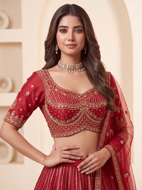 PURPLE CREATION 4629 SERIES D.NO 3077 WHOLESALE PREMIUM SILK WEDDING WEAR LEHENGA CHOLI FOR BRIDES ONLINE