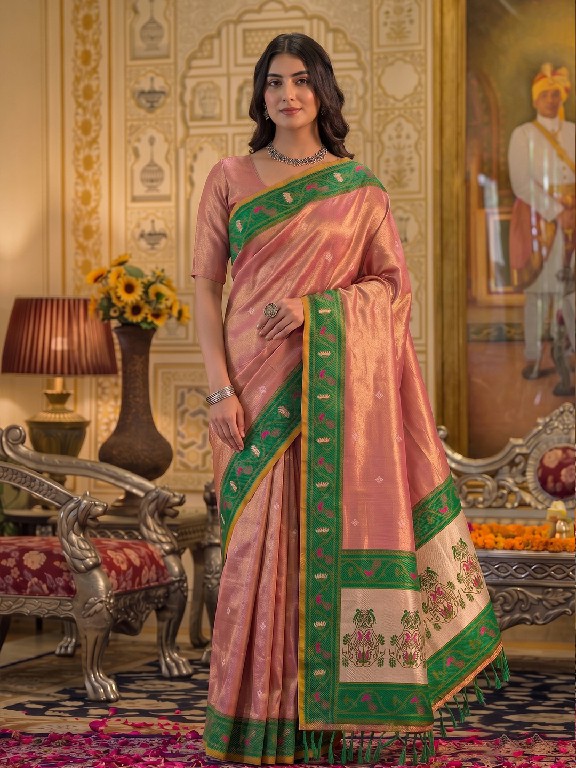 ASTITA POSHAK WHOLESALE TISSUE SILK FESTIVE WEAR INDIAN SAREES FOR WOMEN ONLINE