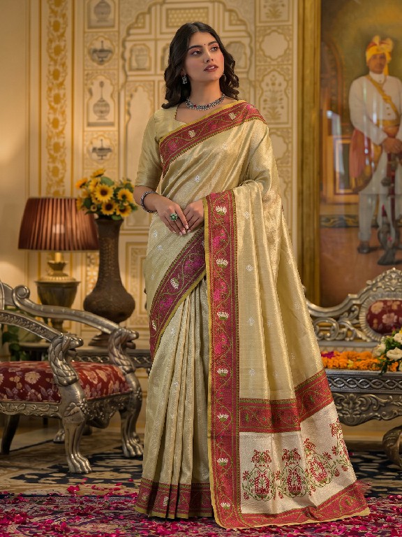 ASTITA POSHAK WHOLESALE TISSUE SILK FESTIVE WEAR INDIAN SAREES FOR WOMEN ONLINE