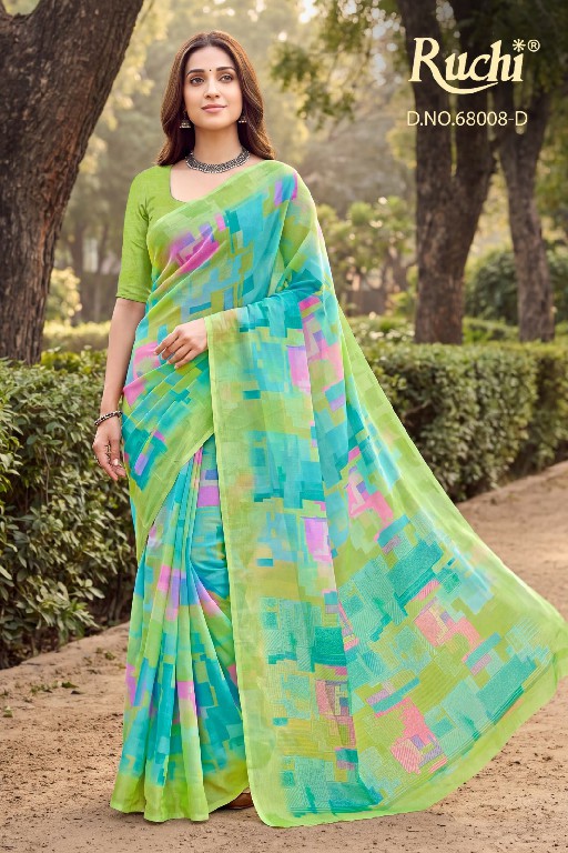 RUCHI SHIMMER GEORGETTE VOL 3 WHOLESALE GEORGETTE CASUAL WEAR INDIAN SAREES FOR WOMEN SUPPLIER