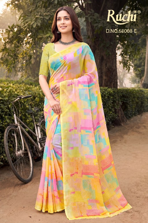 RUCHI SHIMMER GEORGETTE VOL 3 WHOLESALE GEORGETTE CASUAL WEAR INDIAN SAREES FOR WOMEN SUPPLIER