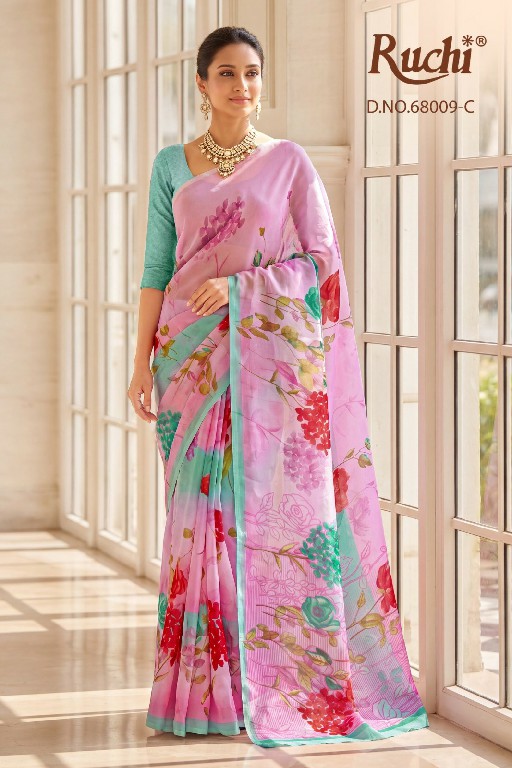 RUCHI SHIMMER GEORGETTE VOL 4 WHOLESALE GEORGETTE DAILY WEAR INDIAN SAREES FOR WOMEN EXPORTER