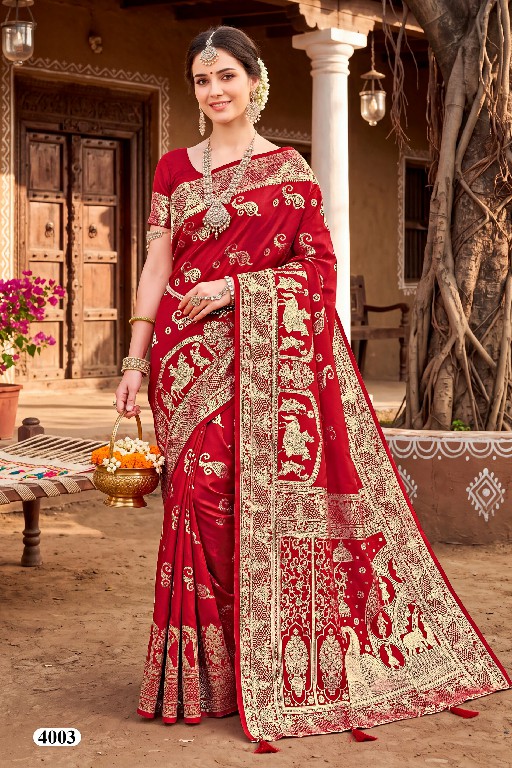 SAROJ BOMBAY BHEL SILK VOL 4 WHOLESALE PURE SILK FUNCTION WEAR INDIAN SAREES FOR WOMEN ONLINE