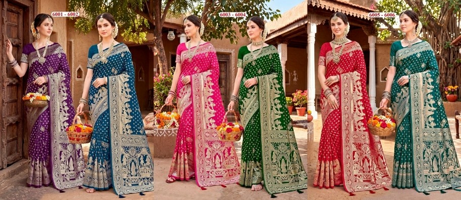 SAROJ BOMBAY BHEL SILK VOL 6 WHOLESALE PURE SILK ETHNIC WEAR INDIAN SAREES FOR WOMEN SUPPLIER