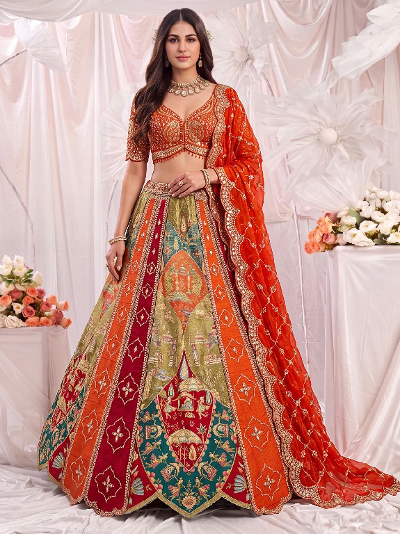 PURPLE CREATION 4512 SERIES D.NO 3067 WHOLESALE PREMIUM SILK WEDDING WEAR LEHENGA CHOLI FOR BRIDES ONLINE