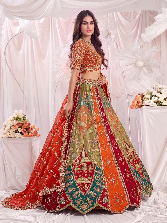 PURPLE CREATION 4512 SERIES D.NO 3067 WHOLESALE PREMIUM SILK WEDDING WEAR LEHENGA CHOLI FOR BRIDES ONLINE