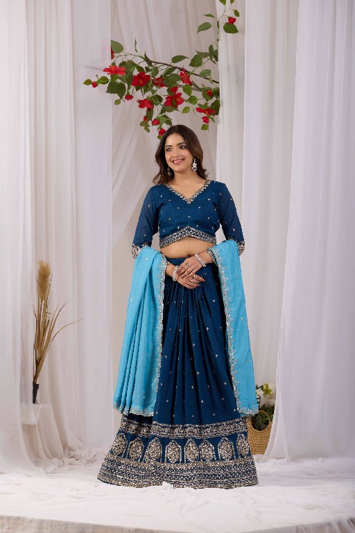 TEXTILEDEAL D.NO KD-1 WHOLESALE READYMADE VICHITRA TRENDY DESIGN LEHENGA CHOLI FOR EXPORT