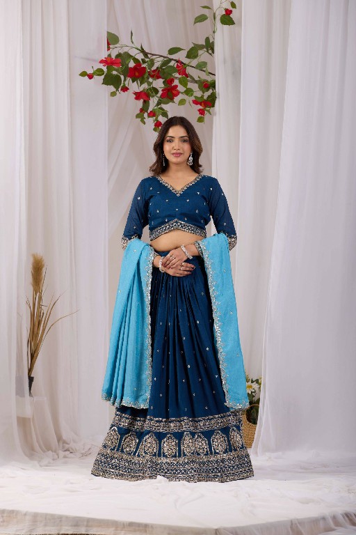 TEXTILEDEAL D.NO KD-1 WHOLESALE READYMADE VICHITRA TRENDY DESIGN LEHENGA CHOLI FOR EXPORT