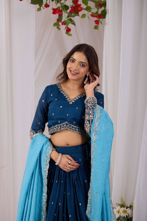 TEXTILEDEAL D.NO KD-1 WHOLESALE READYMADE VICHITRA TRENDY DESIGN LEHENGA CHOLI FOR EXPORT